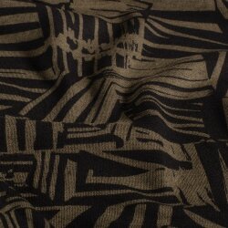 Polyester Viskose Mix Streifen Formen - kaltbraun