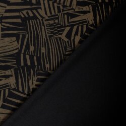 Polyester Viskose Mix Streifen Formen - kaltbraun