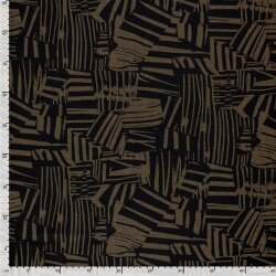 Polyester Viskose Mix Streifen Formen - kaltbraun