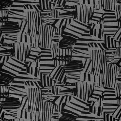 Polyester Viskose Mix Streifen Formen - schwarz