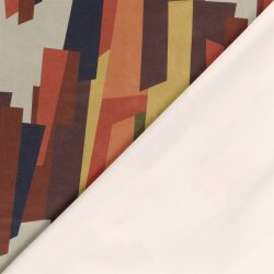 Wildleder Imitat eckige Formen - ziegelrot