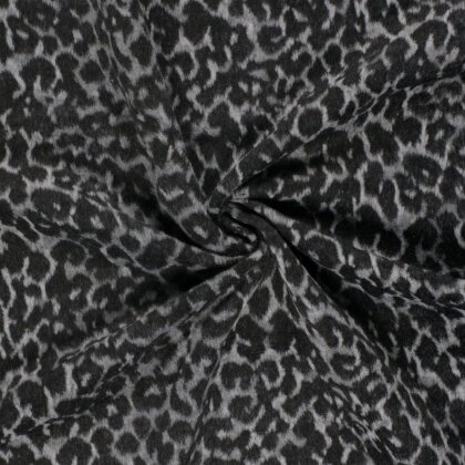 JACQUARD BRUSHED LEOPARD - creme