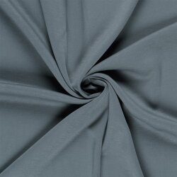 Polyester Viskose Jersey Uni - schattenblau