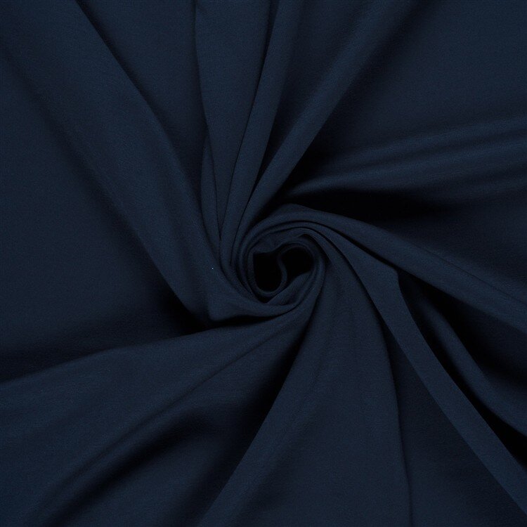 Polyester Viskose Jersey Uni - dunkelblau