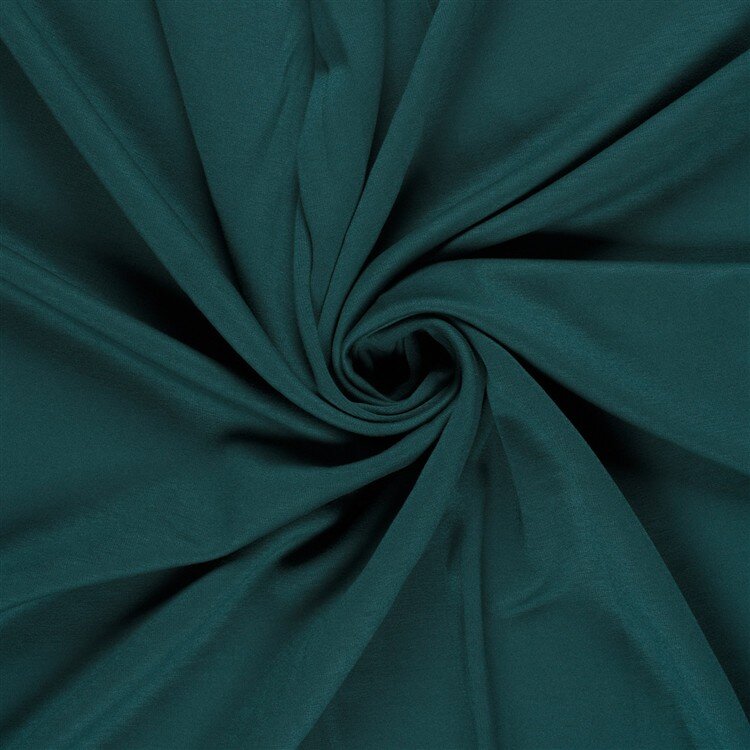Polyester Viskose Jersey Uni - petrol