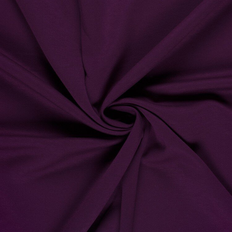 Polyester Viskose Jersey Uni - dunkeltraube