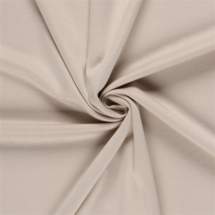 Polyester Viskose Jersey Uni - creme