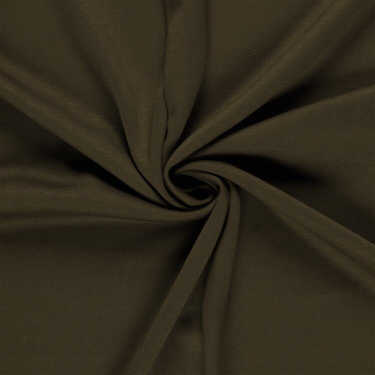 Rippenjersey Uni - dunkelbraun