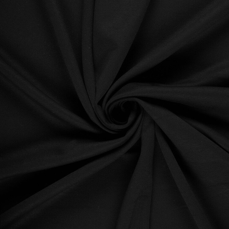 Polyester Viskose Jersey Uni - schwarz