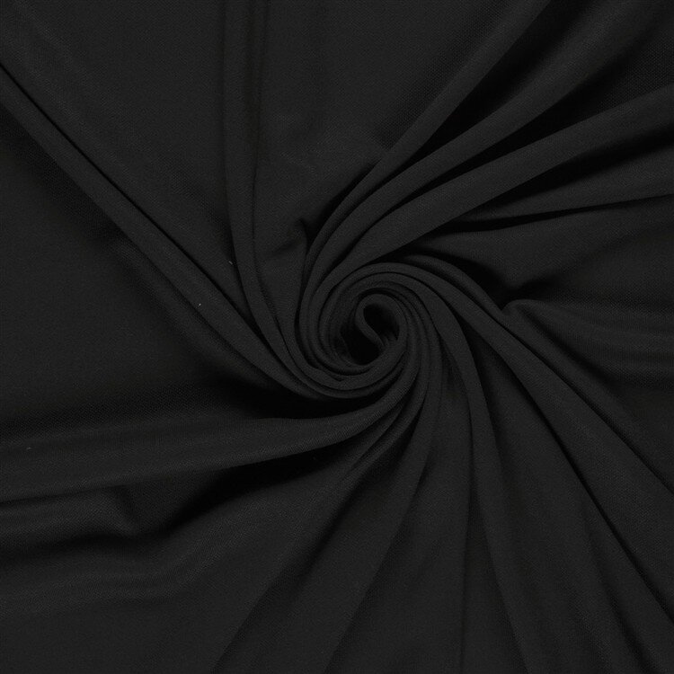 Baumwolljersey Uni - schwarz