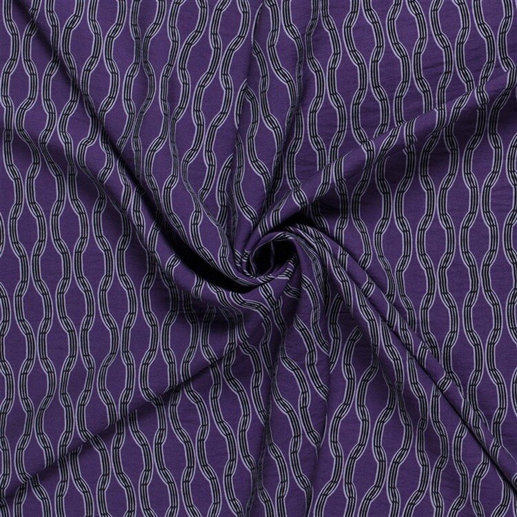 Viskose Nylon Crêpe Wabenmuster - dunkellila