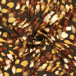 Viskose Nylon Crêpe Pinseltupfen - dunkeloliv
