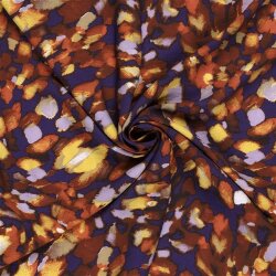 Viskose Nylon Crêpe Pinseltupfen - dunkellila