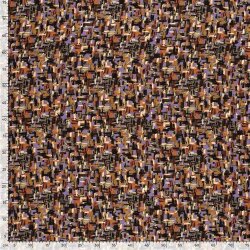 Viskose Nylon Crêpe wilde bunte Striche - dunkellila