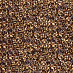 Viskose Nylon Crêpe wilde bunte Striche - ocker