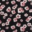 Viskose Nylon Crêpe Blumen schwarz