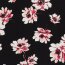 Viskose Nylon Crêpe Blumen schwarz
