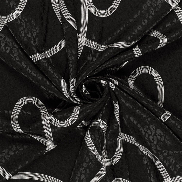 Satin Jacquard- schwarz