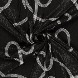 Satin Jacquard- schwarz