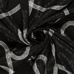 Satin Jacquard- schwarz