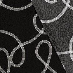 Satin Jacquard- schwarz