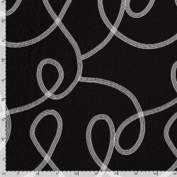 Satin Jacquard- schwarz