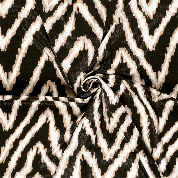 Satin Jacquard - schwarz