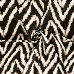 Satin Jacquard - schwarz