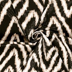 Satin Jacquard - schwarz