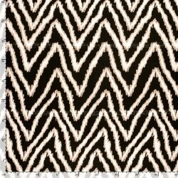 Satin Jacquard - schwarz