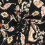 Viskose Crêpe Paisley - schwarz