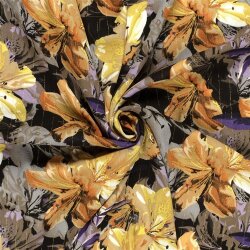 Viskose Crêpe Lurex FLOW - schwarz