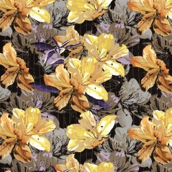 Viskose Crêpe Lurex FLOW - schwarz