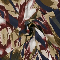 Satin Duchesse Blumen - dunkelblau
