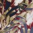 Satin Duchesse Blumen - dunkelblau