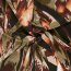 Satin Duchesse Blumen - schwarz