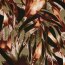 Satin Duchesse Blumen - schwarz