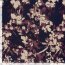 Satin Duchesse Blumen - dunkelblau