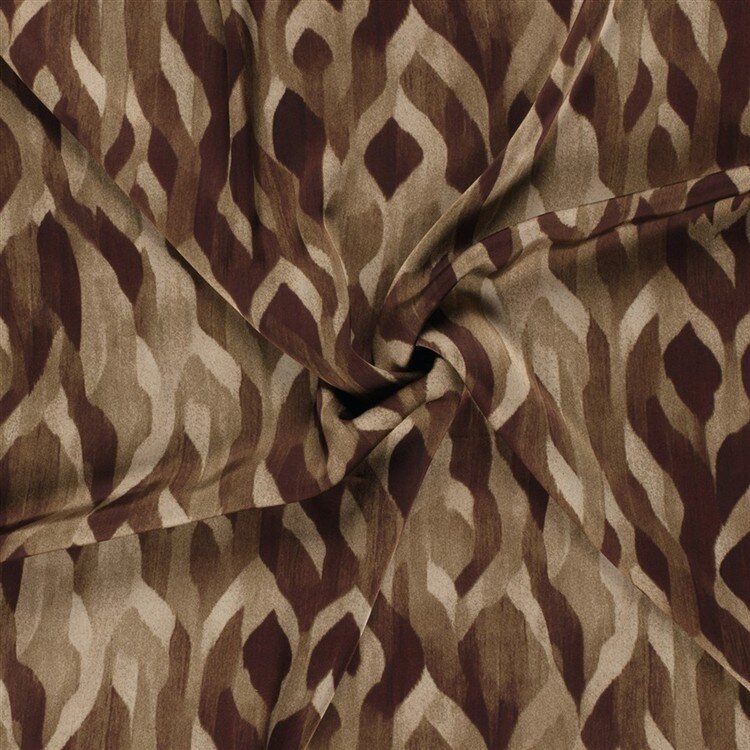 Satin Duchesse Zopfmuster - beigegrau
