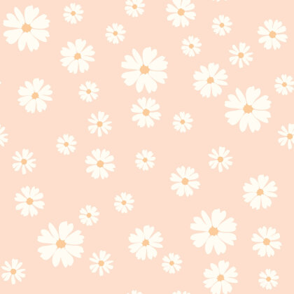 Baumwollpopeline Margeriten - softlachsrosa