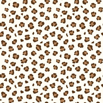 Baumwollpopeline kleine Leotupfen - creme