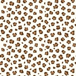 Baumwollpopeline kleine Leotupfen - creme