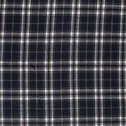 Polyesterstoff Jacquard Karomuster - dunkelblau