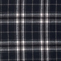 Polyesterstoff Jacquard Karomuster - dunkelblau