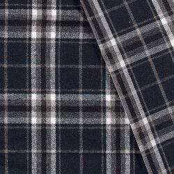 Polyesterstoff Jacquard Karomuster - dunkelblau