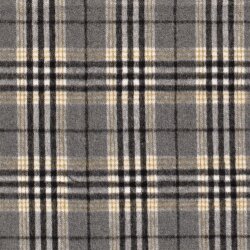 Polyesterstoff Jacquard Karomuster (EX 2225) - schwarz