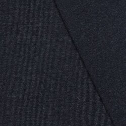 Rippenjersey Lurex Uni - dunkelblau meliert