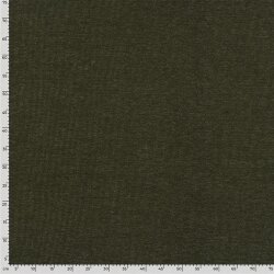 Rippenjersey Lurex Uni - oliv meliert