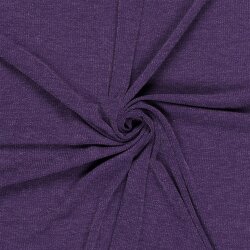 Rippenjersey Lurex Uni - lila meliert