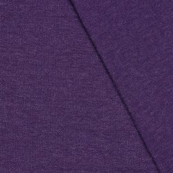 Rippenjersey Lurex Uni - lila meliert